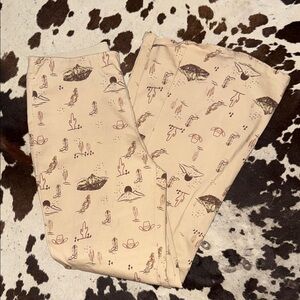 Western print Bell Bottoms